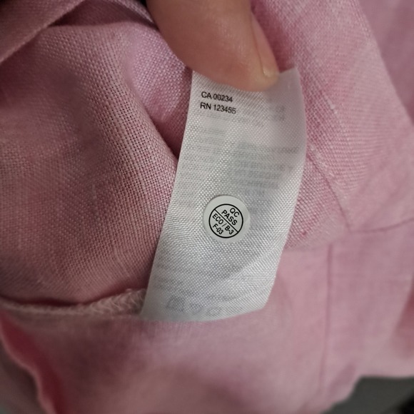 Pure‎ Navy Linen Dress Womens Medium Pink Lightweight Knew High Gauze Coastal - Picture 10 of 11